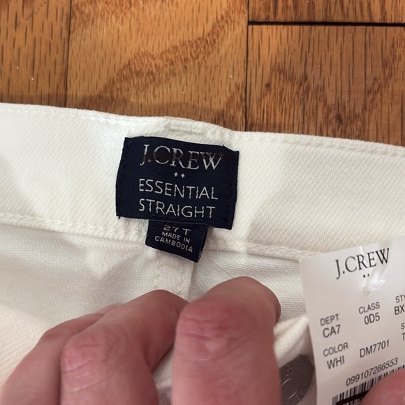 J.Crew‎ Tall essential straight jean in all-day stretch white  size 27T NWT - Picture 6 of 7